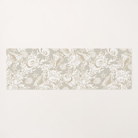 kust zandstrand schelpen Monogram Yoga Mat (Achterkant (horizontaal))