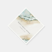 Kust Zee Golf Zand Strand Bruidsmeisjes Bruiloft Servet (Hoek)