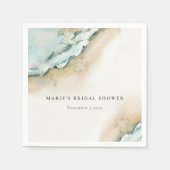 Kust Zee Golf Zand Strand Bruidsmeisjesfeest Servet (Voorkant)