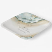 Kust Zee Golf Zand Strand Nautisch Bruidsdiner Papieren Bordje (Gebogen)