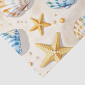 Kust Zee Sterrenster Strand Patroon Tissuepapier (Detail)