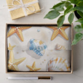 Kust Zee Sterrenster Strand Patroon Tissuepapier (Geschenk)