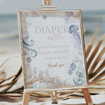 Kust Zeedieren Baby Shower Luiers Raffle Bord