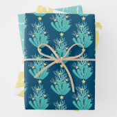 Kust Zeeen en groeten koraal met Initiaal Inpakpapier Vel (In situ)