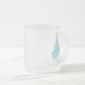 Kust Zeeen en Groeten Shell Kerstboom Matglas Koffiemok (Voorkant rechts)