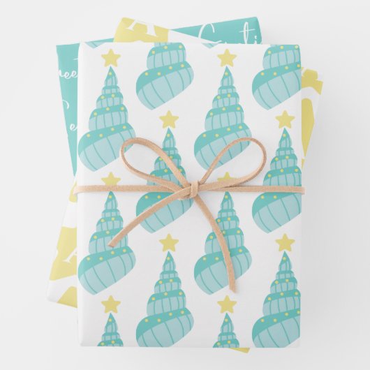 Kust Zeeen en Groeten Shell Met Initiaal Inpakpapier Vel (In situ)