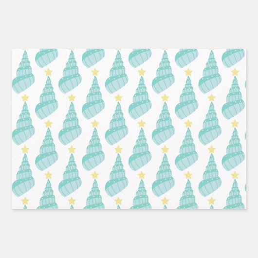 Kust Zeeen en Groeten Shell Met Initiaal Inpakpapier Vel (Voorkant)