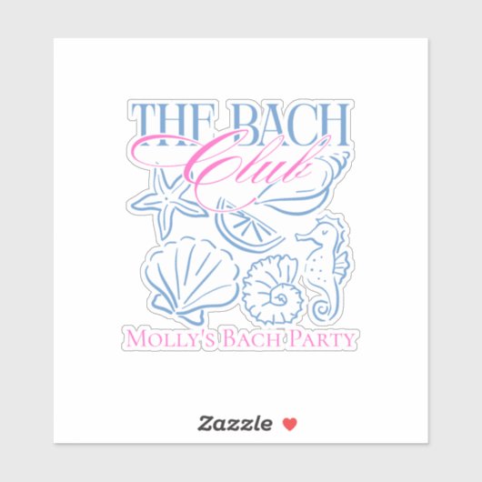 Kust Zeeschelp Bachelorette Sticker (Vel)
