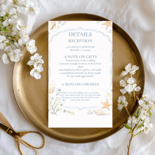 Kust Zeeschelp Bloemreactie RSVP Kaartje