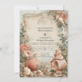 Kust Zeeschelp Botanische Elegantie Kaart (Voorkant)