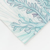 Kust Zeeschelp & Koraal Patroon#3 ID1009 Fleece Deken (Hoek)