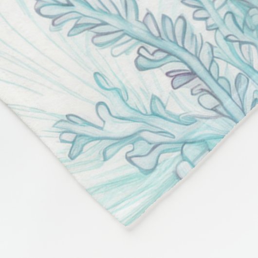 Kust Zeeschelp & Koraal Patroon#3 ID1009 Fleece Deken (Hoek)