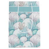 Kust Zeeschelp & Koraal Patroon#3 ID1009 Medium Cadeauzakje (Achterkant)