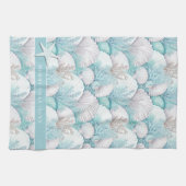 Kust Zeeschelp & Koraal Patroon#3 ID1009 Theedoek (Horizontaal)