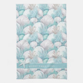 Kust Zeeschelp & Koraal Patroon#3 ID1009 Theedoek (Verticaal)