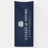 Kust Zeeschelp Merklogo Spandoek (Verticaal)