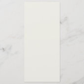 Kust Zeeschelp Nautilus Formeel Ecru Bruiloft Menu (Achterkant)