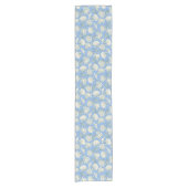 Kust Zeeschelp Strand Cottage Blauwe Korte Tafelloper (Voorkant)