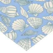 Kust Zeeschelp Strand Cottage Blauwe Tafelkleed (Gekanteld)