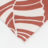 Kust zeeschelp & zeester toile terracotta fleece deken (Hoek)