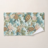 Kust Zeeschildpad & Koraalrif Zomer  Bad Handdoek (Handdoek)