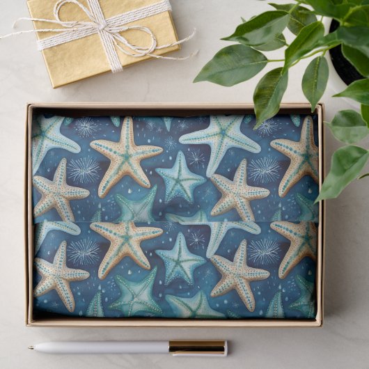 Kust Zeester Patroon Tissuepapier (Geschenk)