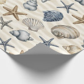 Kust Zeester Schelpen elementen Design 391 Cadeaupapier (Hoek)