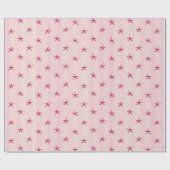 Kust Zeester & Streep Mediterraan Roze Cadeaupapier (Vlak)