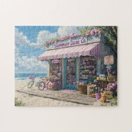 Kust Zijdige Boutique Zomer Dag Zeekant Winkel Legpuzzel