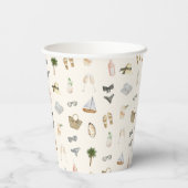 Kust Zomer Bruidsfeestje Papieren Bekers (Achterkant)