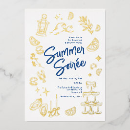 Kust Zomer Soirée Folie Uitnodiging