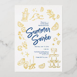 Kust Zomer Soirée Folie Uitnodiging
