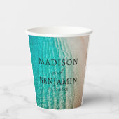 Kust Zomer Strand Bestemming Oceaan Bruiloft Papieren Bekers (Voorkant)