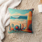 Kust Zomer Vibes Dubbelzijdig Kussen (Deken)