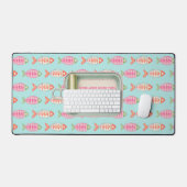 Kust Zomer Visblik Custom Naam Bureaumat (Keyboard & Muis)