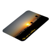 Kust Zomer Zonsondergang Silhouet Magneet (Linkerzijde)