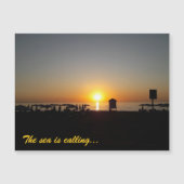 Kust Zomer Zonsondergang Silhouet Magnetische Kaar (Voorkant)