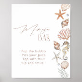 Kust ZomerBruids Douche Mimosa Bar Poster (Voorkant)