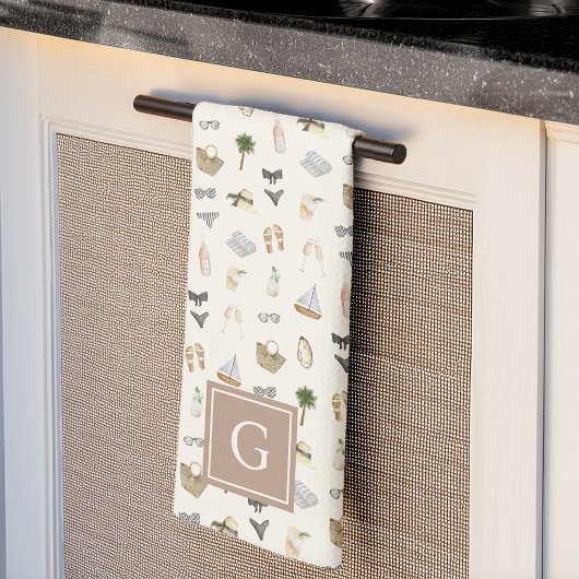Kust Zomeruitstap Monogram Theedoek