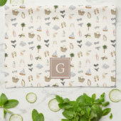 Kust Zomeruitstap Monogram Theedoek (Gevouwen)