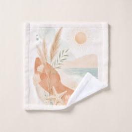 Kust Zonnegelaten Sereniteit Boho Strand Bad Handdoek