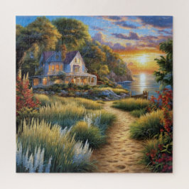 Kust Zonsondergang Sereniteit Legpuzzel