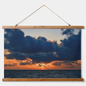 Kust zonsopgang en zonsondergang hangend wandkleed (Voorkant 2)
