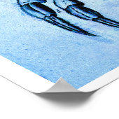 Kustafdruk —  blauwe krab poster (Hoek)