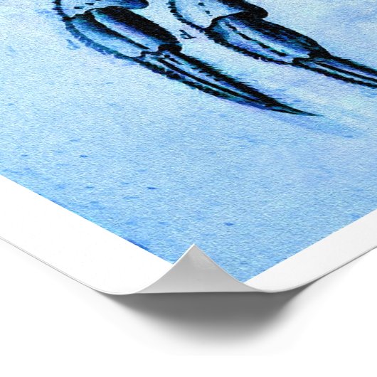 Kustafdruk —  blauwe krab poster (Hoek)