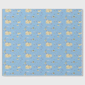 Kustafschermingskaart voor de kust cadeaupapier (Vlak)