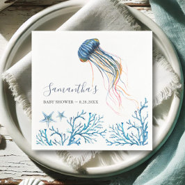 Kustale Waterverf Jelly Fish Specialized Napkins Servet
