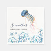 Kustale Waterverf Jelly Fish Specialized Napkins Servet (Voorkant)