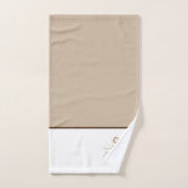 Kustanker Tan Beige Nautical Bath Towel set Bad Handdoek (Handdoek)