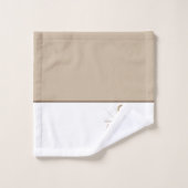 Kustanker Tan Beige Nautical Bath Towel set Bad Handdoek (Wasdoekje)